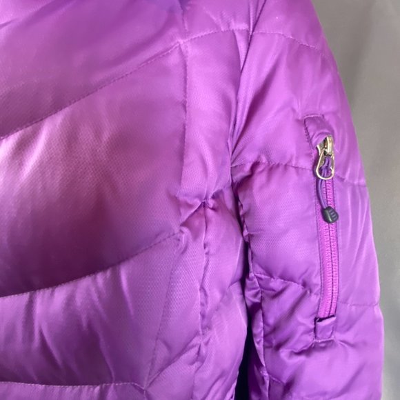 Lands End Purple Puffer Down Jacket Size Small 6-8 - Picture 9 of 13